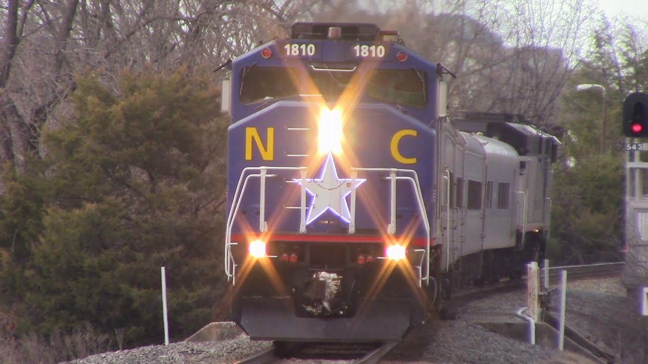 Shave And A Haircut. Amtrak Piedmont Train 74 Arriving and Departing Durham, NC