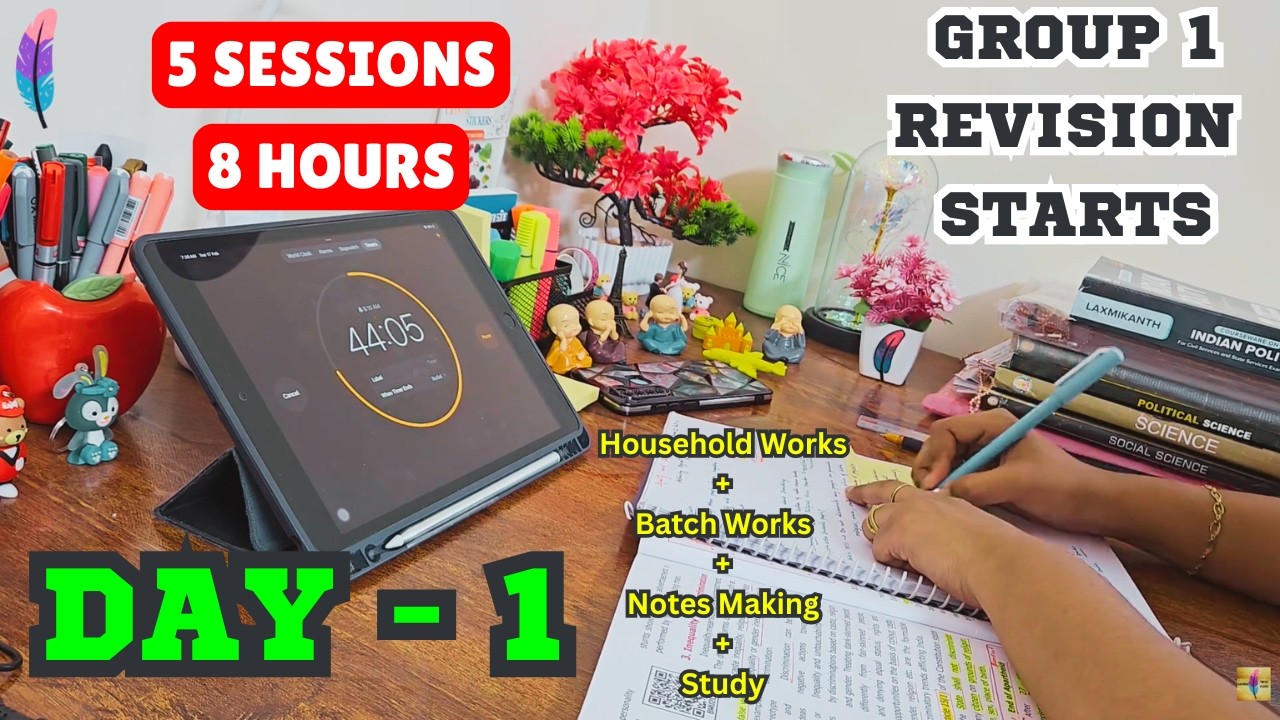 My Intense Study Vlog Day 1 - வெறித்தனமா படிக்கணும், தொடங்கலாமா - Harsha Tnpsc Class