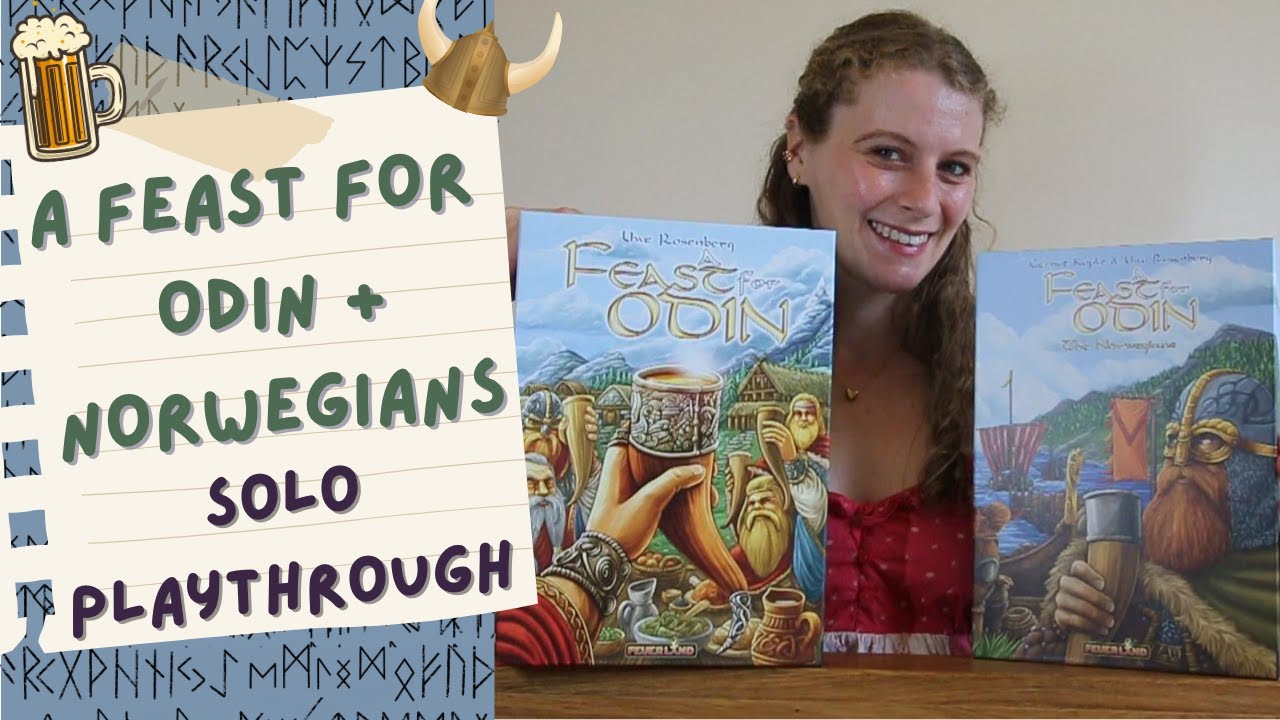 A Feast for Odin & The Norwegians expansion -solo playthrough and review (solo Uwe Rosenberg series)