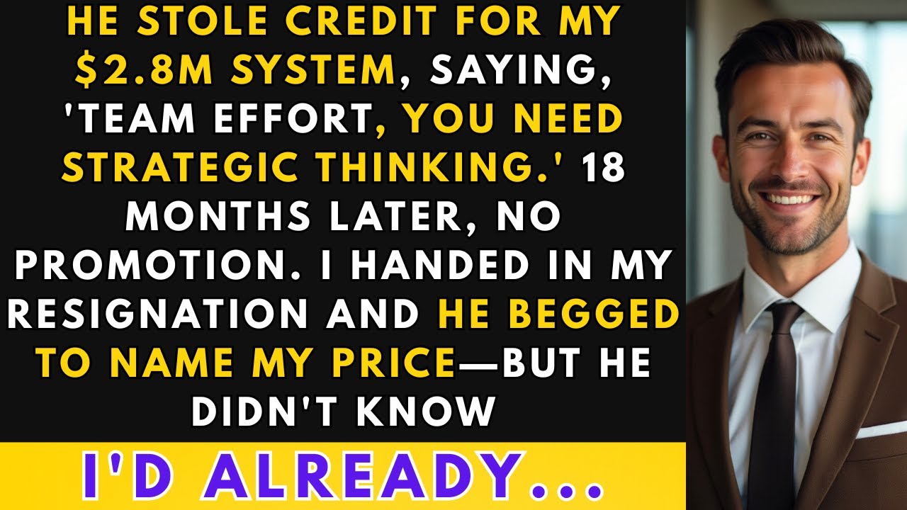 My Boss Stole Credit For My $2.8M System For 18 Months. When I Quit, He Begged For Just 5 Minutes