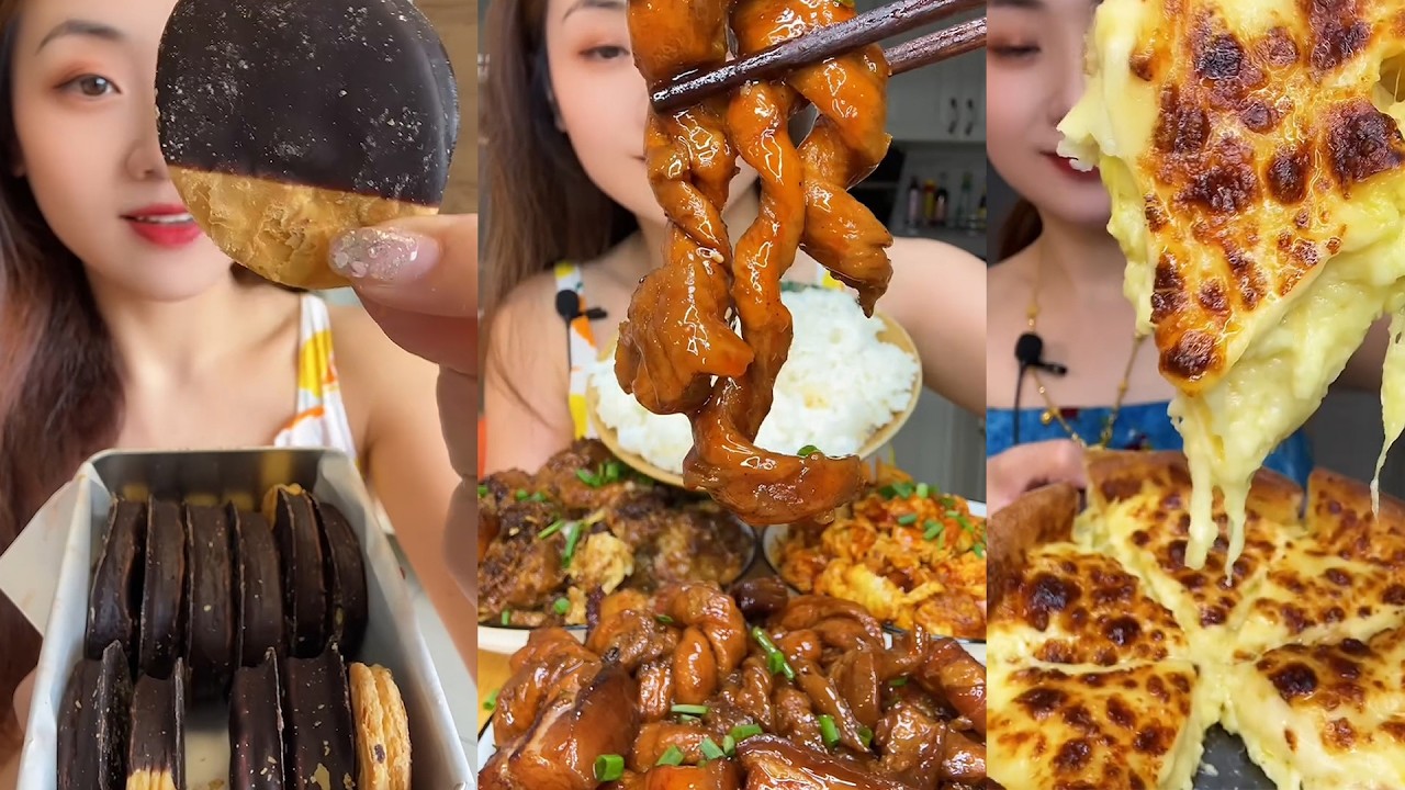 Mukbang Kue Coklat dan Pizza Keju yang Meleleh di Mulut