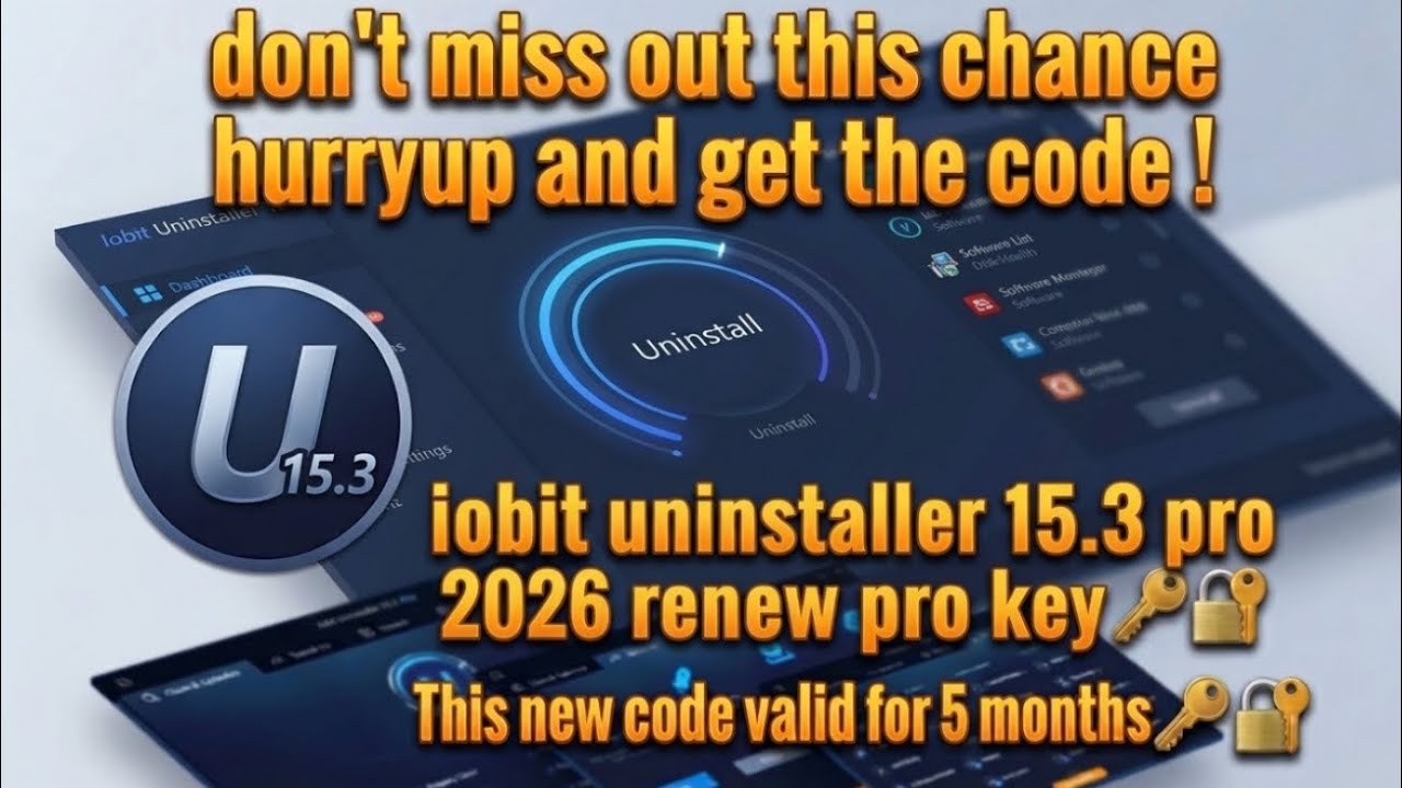 Iobit uninstaller version 15.3+ pro activation 2026 renew key 🗝️🔐 