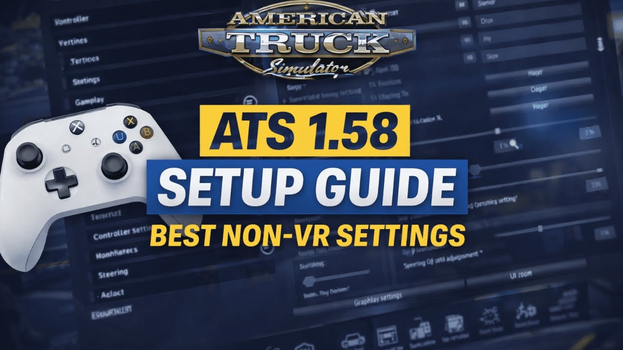 ATS 1.58 Beta Full Guide | Non-VR Setup From New Career to Road