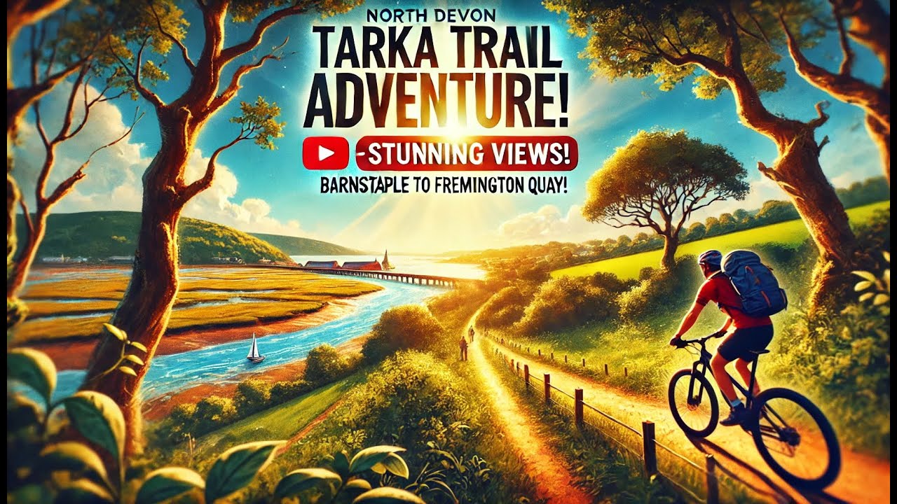 Cycling along the Tarka trail from Barnstaple (Anchor Woods) to Fremington Quay.