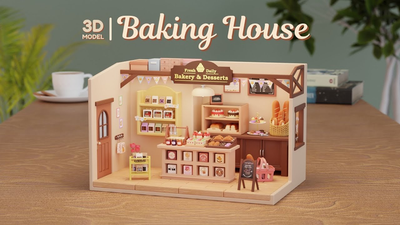 Isometric 3D Baking House in Blender | Overview