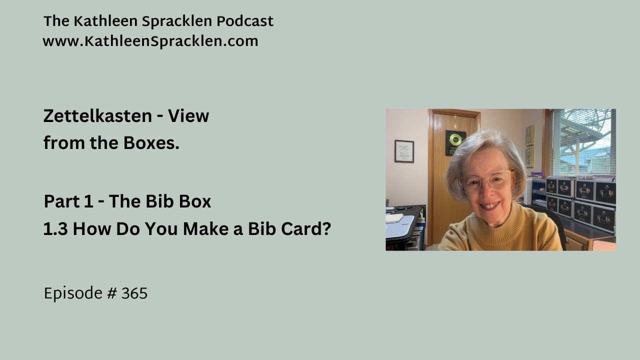 Zettelkasten - View from the Boxes - How To Make a Bib Card