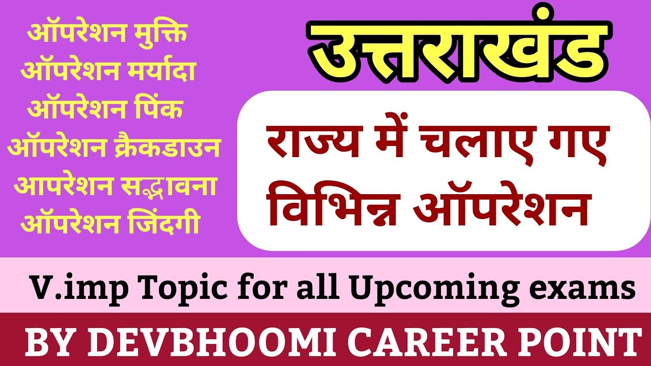 Important Uttarakhand static GK Topic for upcoming UKSSSC/UKPSC Exams.