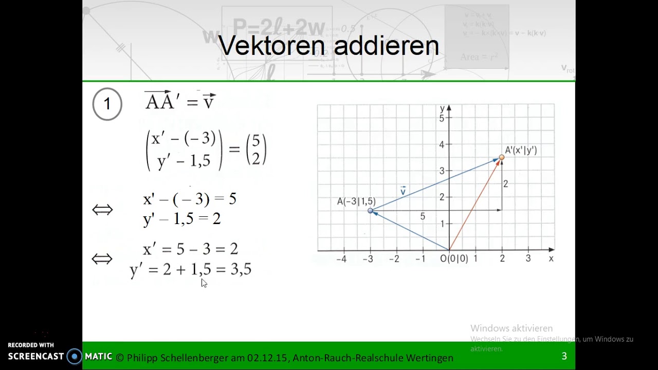 Vektoren addieren