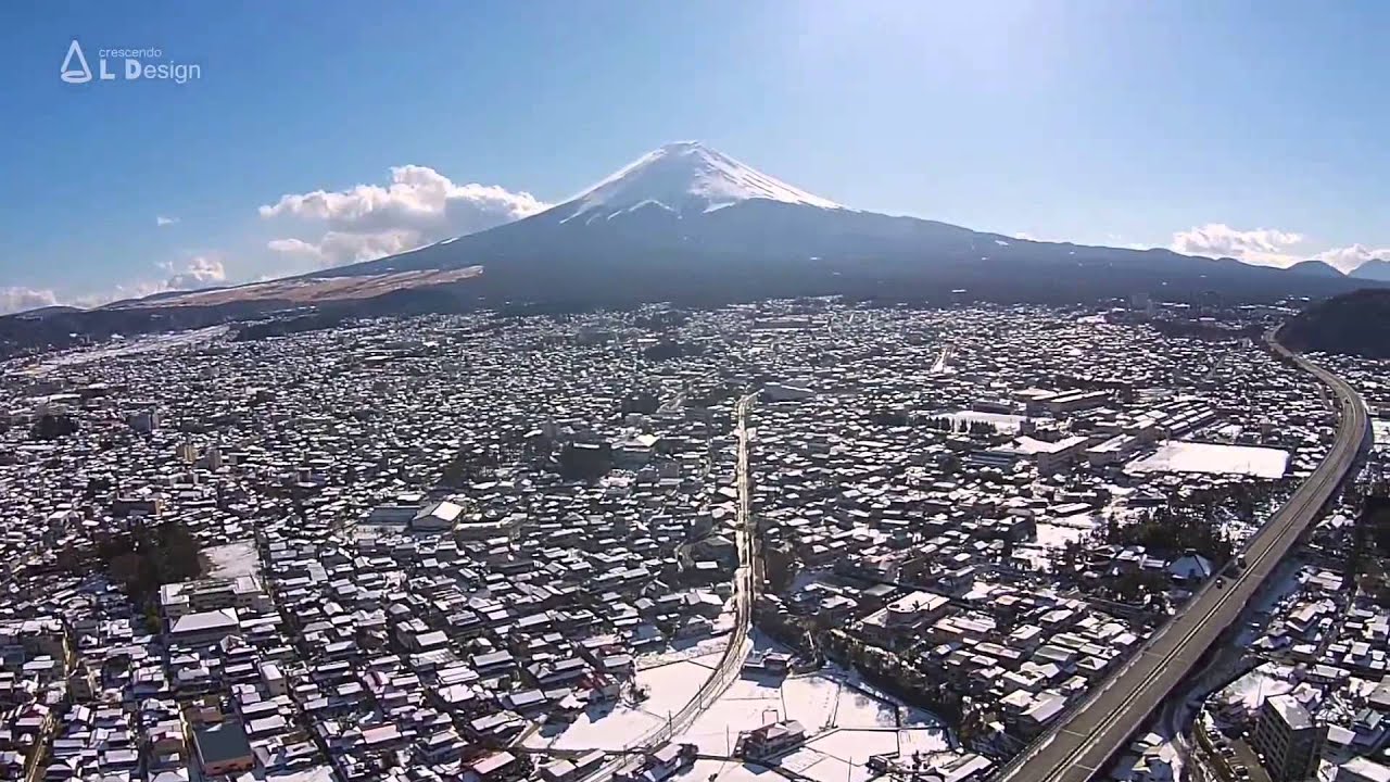 A Snowy Landscape of Mt  Fuji taken with DJI Phantom2 Vision+
