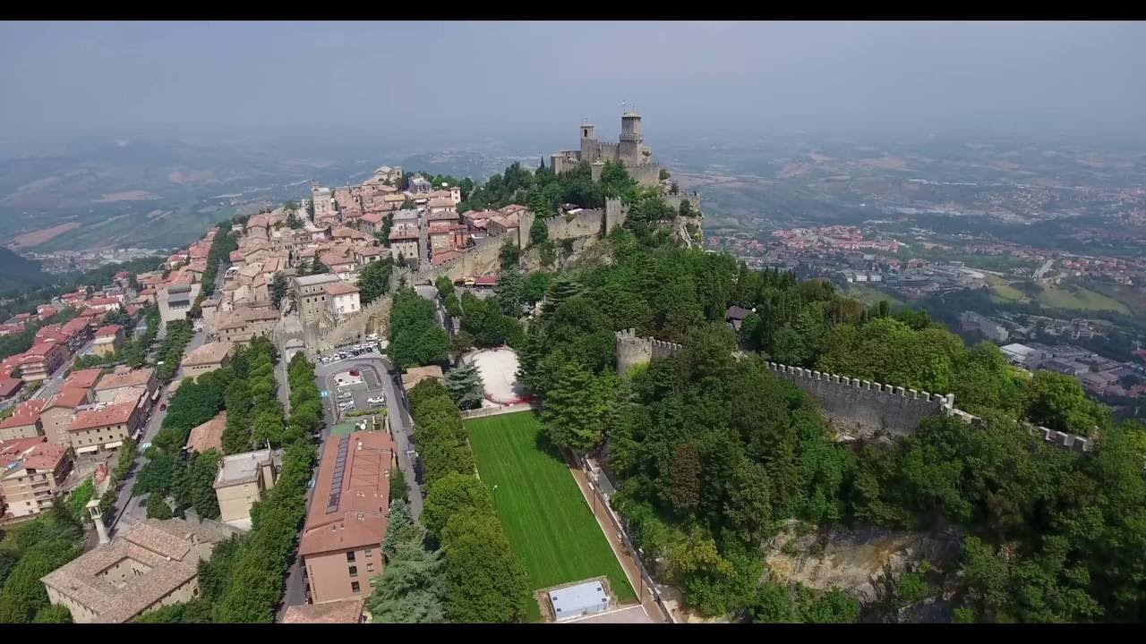 San Marino, 4k drone video
