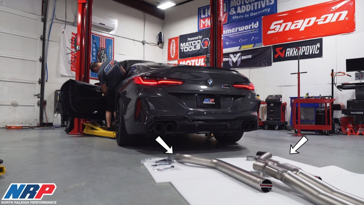 2022 F92 M8 Competition Akrapovic Exhaust Install! (SOUND CLIPS!)