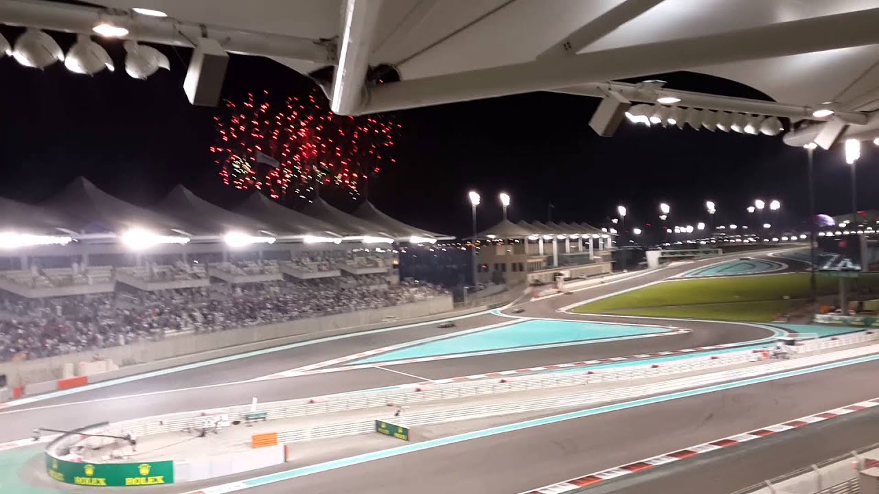 F1 winners circle Sebastian Vettel Abu Dhabi