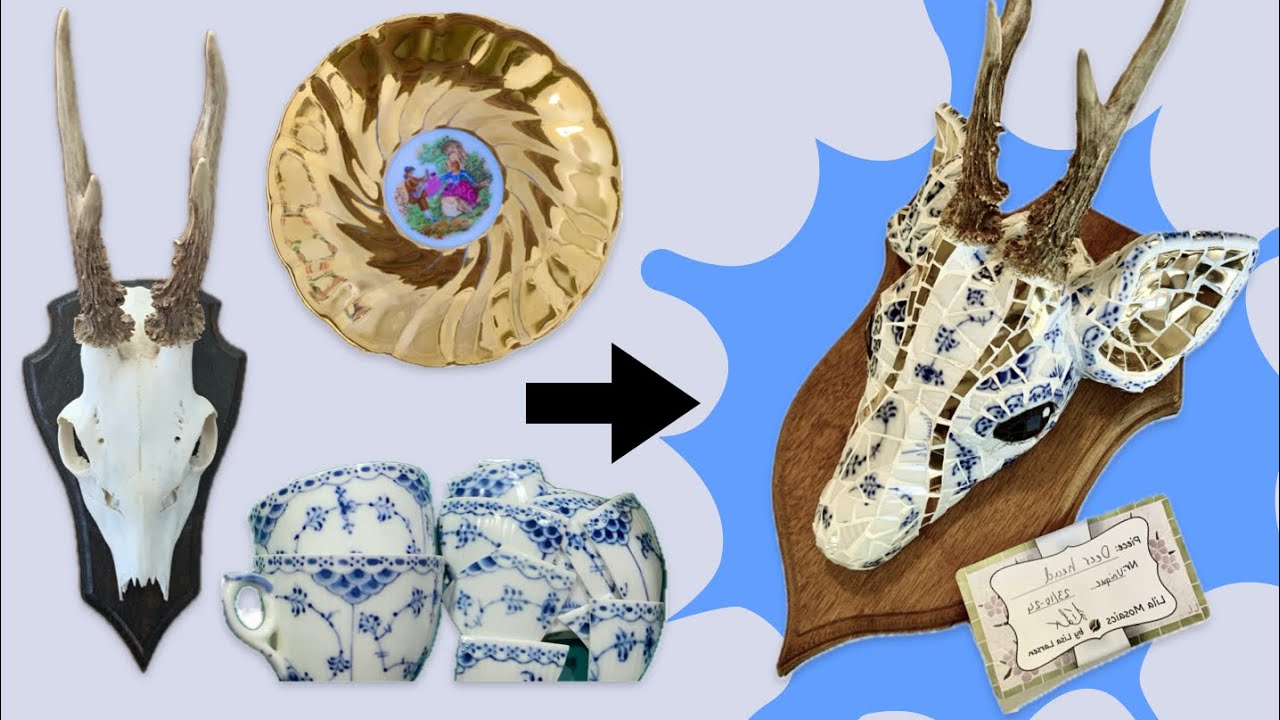 I turned a skull and plates into mosaic art
