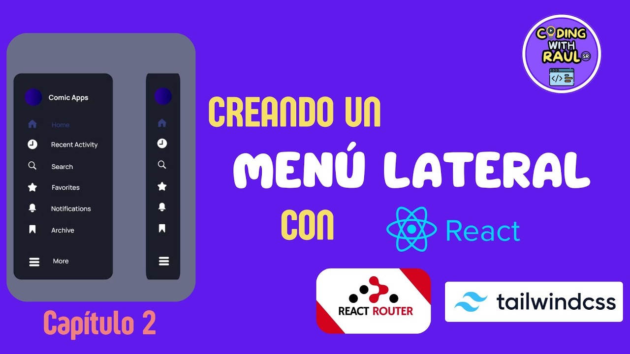 Frontend divertido: Aprende y crea un menú lateral usando React + React Router + Taiwlind EPISODIO 2
