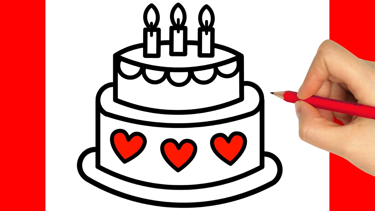 COME DISEGNARE UNA TORTA DI COMPLEANNO