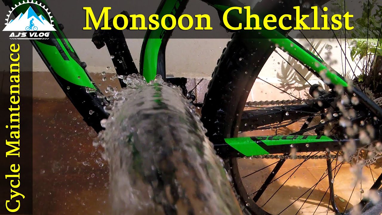 Ultimate Monsoon Checklist for cyclists | Cycle maintenance | Ajsvlog
