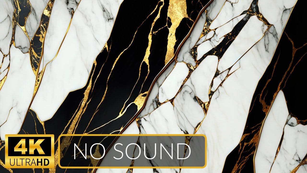 4K | ART Slideshow for TV | Marble | 1 Hour | No Sound