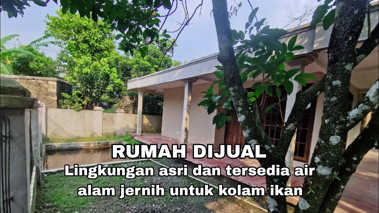 Rumah Dijual Dengan Kolam Air Alam Mengalir Jernih Pagelaran Ciomas Bogor #rumahdijual