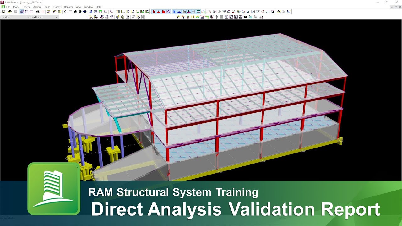 Reviewing the Direct Analysis Validation Report in RAM Structural System