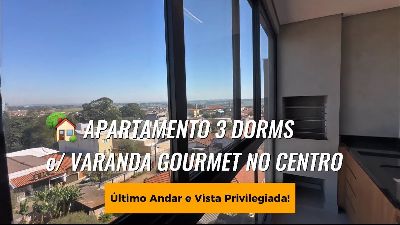 🏡 Apartamento 3 Dorms com Varanda Gourmet no Centro de Boituva | &Uacute;ltimo Andar e Vista Privilegiada!