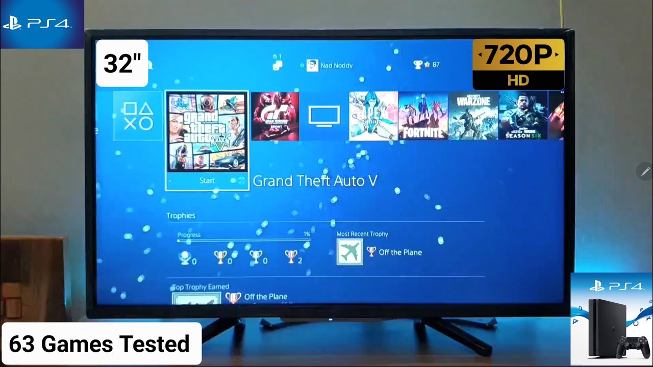 PS4 Slim 63 Games Tested on 720p TV (2023)