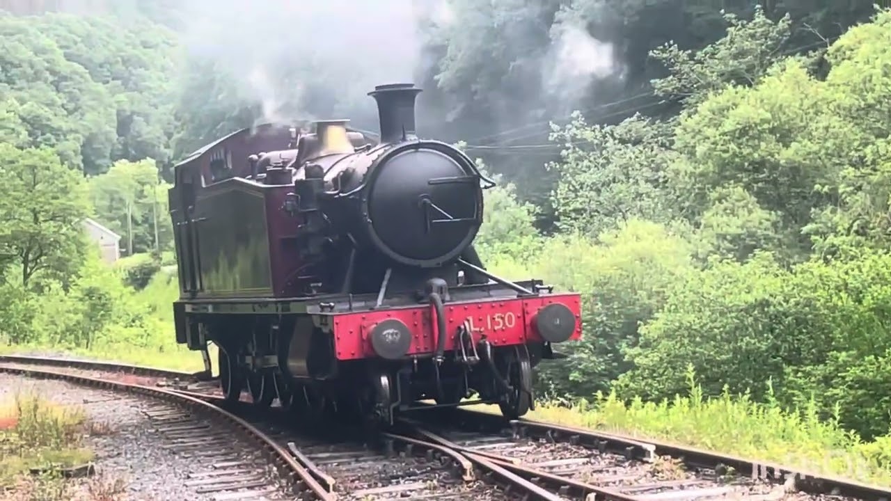 Trains at the Gwili railway including Small Prairie L150, TVR no.28, 43056, TWO class 03s—08/06/25