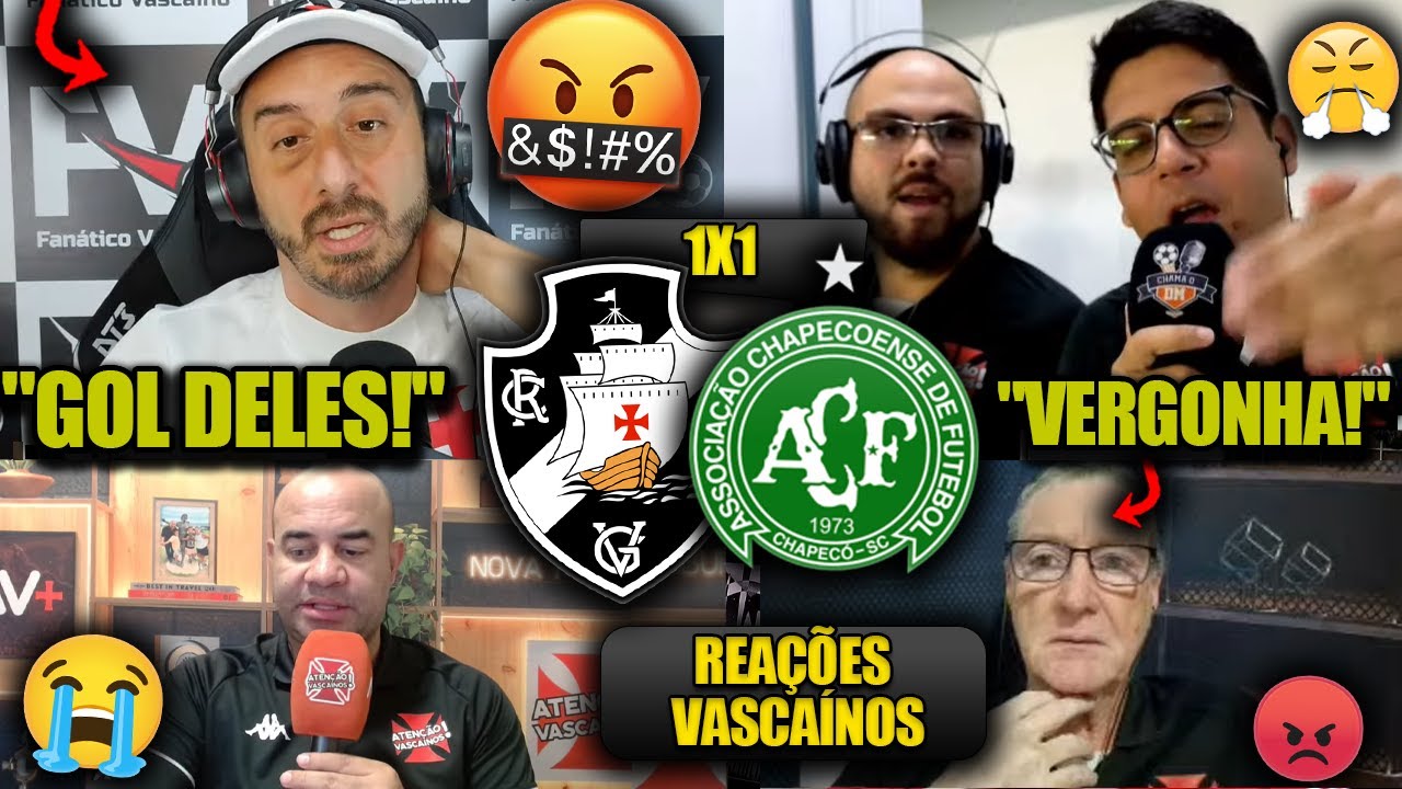 REAÇÕES dos VASCAÍNOS - VASCO 1X1 CHAPECOENSE - BRASILEIRÃO 2026 - REACT VAMOS RIR DO VASCO!