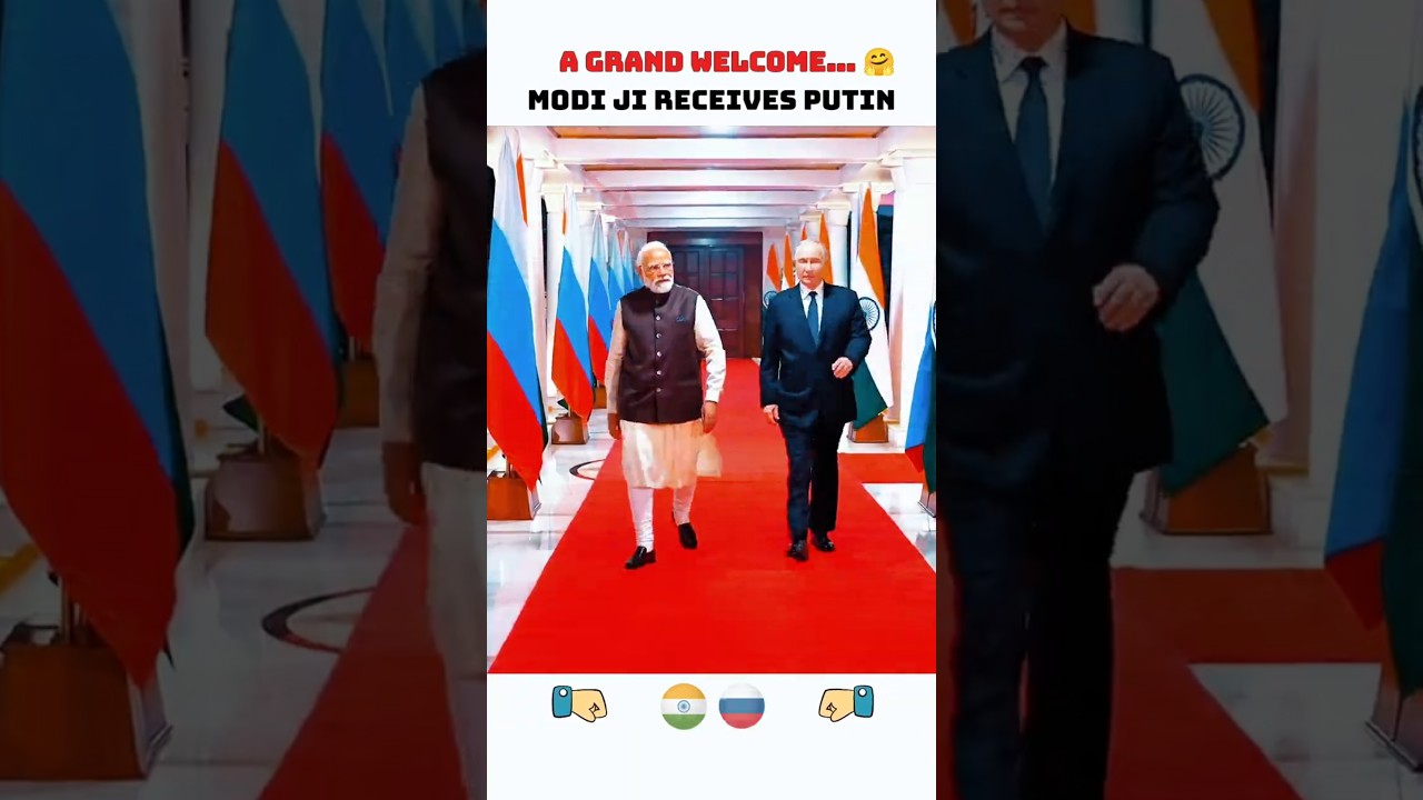 A GRAND WELCOME 🤗&hellip; MODI JI RECEIVED PUTIN| INDIA RUSSIA FRIENDSHIP 🤝🇷🇺| PM MODI #modi #putin #shorts