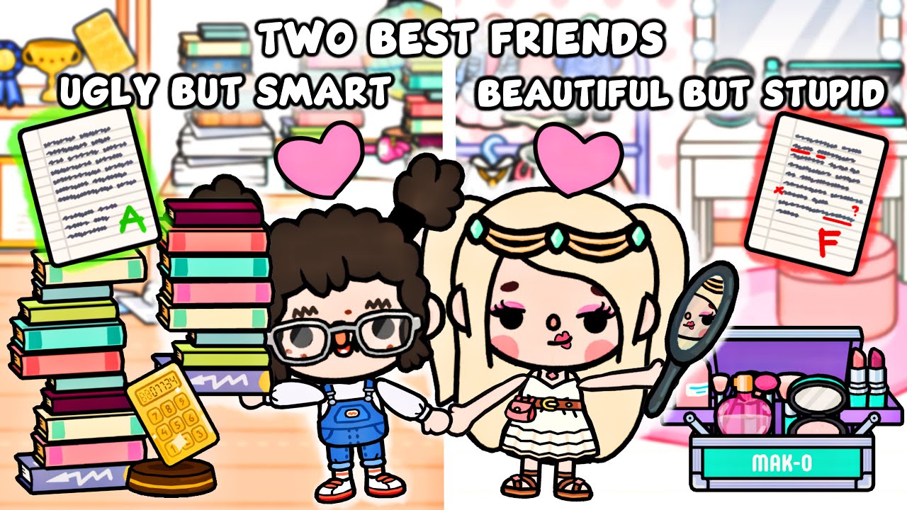 Beautiful But Stupid, Ugly But Smart, Two Best Friends | Sad Story | Toca Life Story / Toca Boca