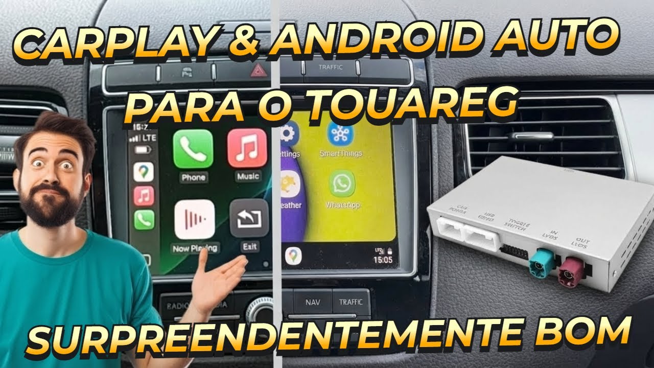 Como adicionar CarPlay e Android Auto ao VW Touareg RNS 850 com o módulo AUTOABC