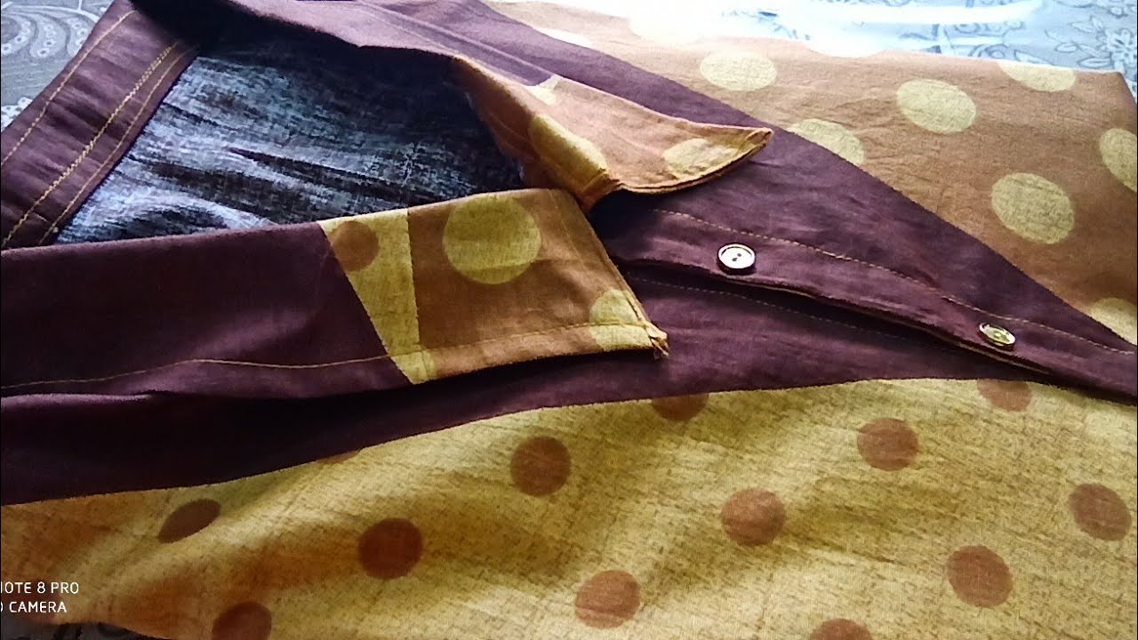 Collar nighty cutting and stitching/