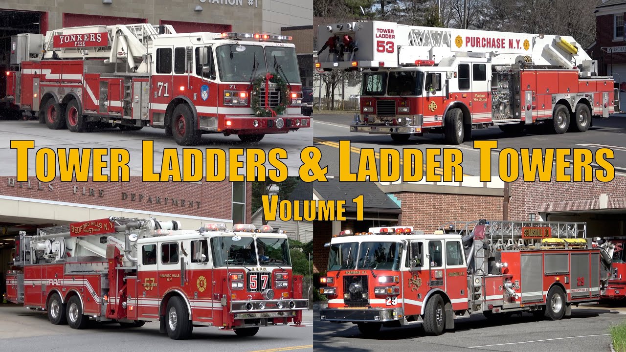 Fire Trucks Responding Compilation: Tower Ladders & Ladder Towers (Volume 1)