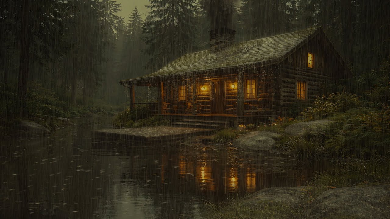 Fall Asleep Fast 🌧️ Dark Forest Rain & Thunder Sounds