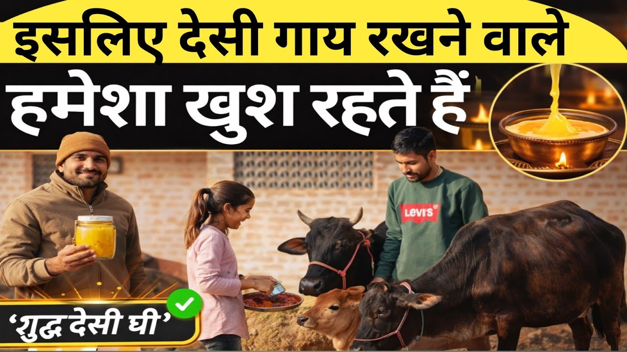 लक्ष्मी🐄 |Ghar Me Desi Rathi Cow | Gau Poojan | Original Natural Ghee