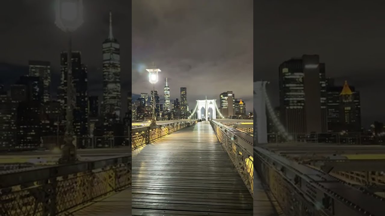 Caminando por New York en vivo Brooklyn Bridge