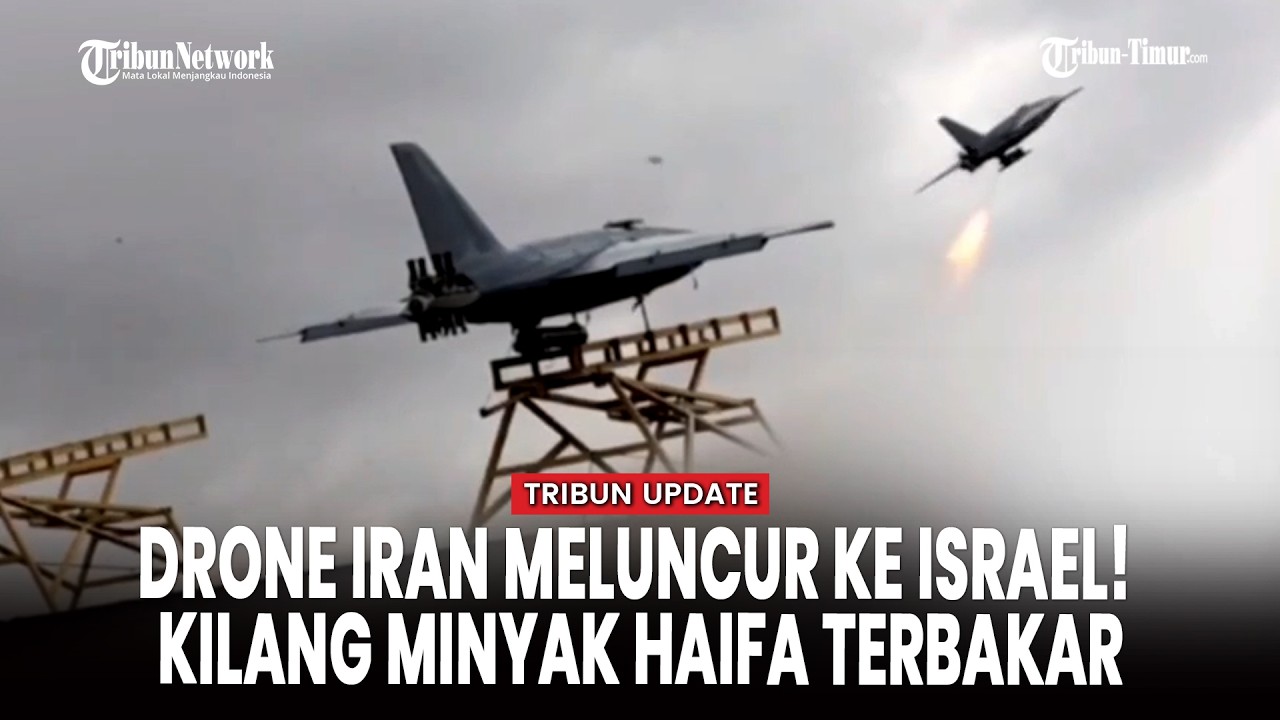 Langit Haifa Memerah! Drone dan Rudal Iran Hantam Kilang Minyak Israel Picu Kebakaran Dahsyat