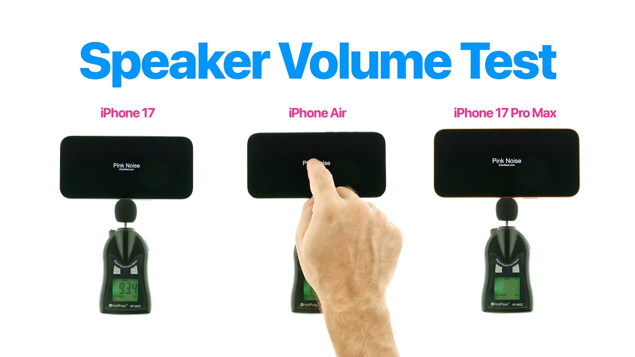 Speaker Volume Test: iPhone 17 Pro Max vs iPhone Air vs iPhone 17