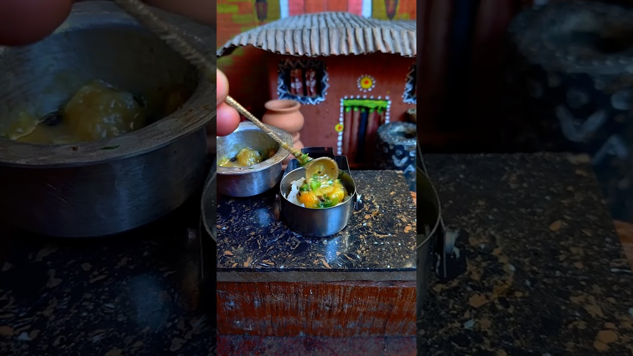 Mini Yummy Dal Chawal Lunchbox Packing 🍱#minifood #minikitchenset #miniaturecooking #shorts