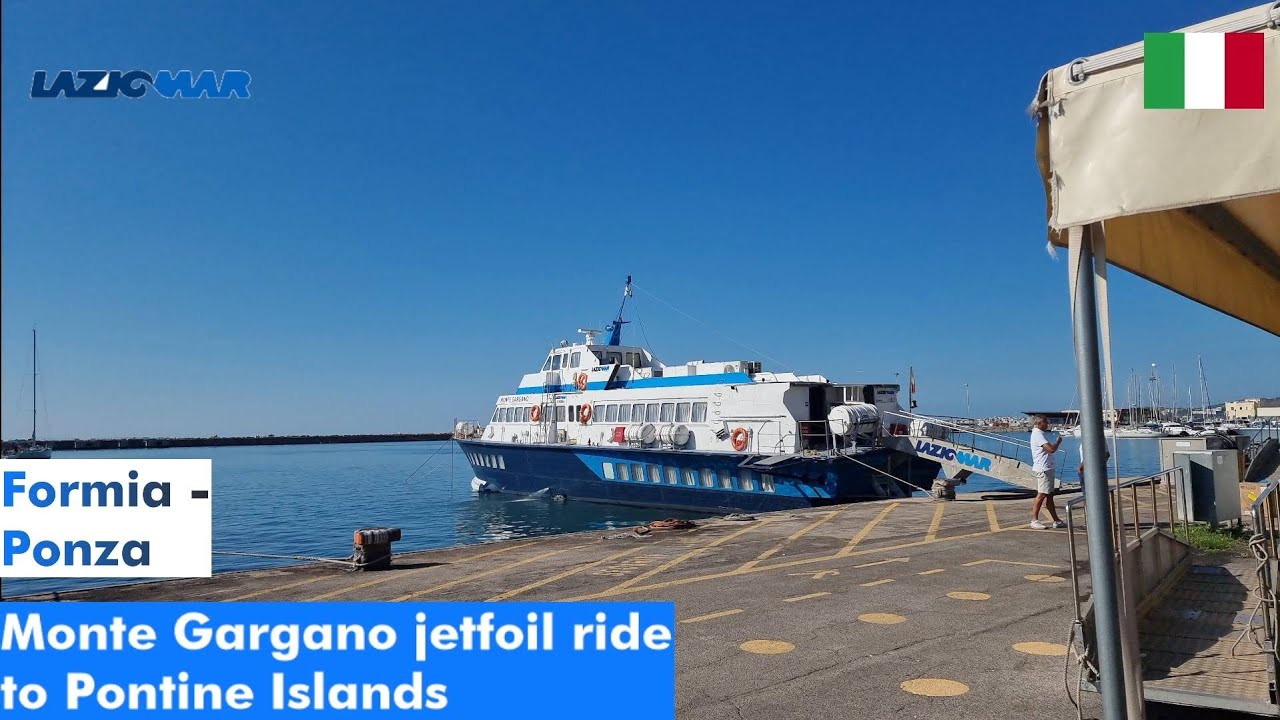 From FORMIA to PONZA in ONE hour and 15 minutes with Monte Gargano Jetfoil owned by Laziomar, review
