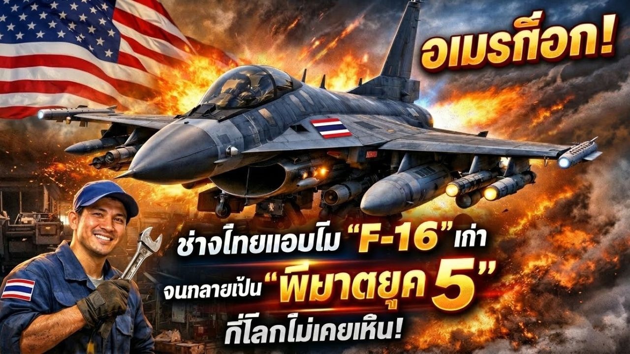 อเมริกาช็อก! ช่างไทยแอบโม F-16 เก่า จนกลายเป็น พิฆาตยุค 5 ที่โลกไม่เคยเห็น!