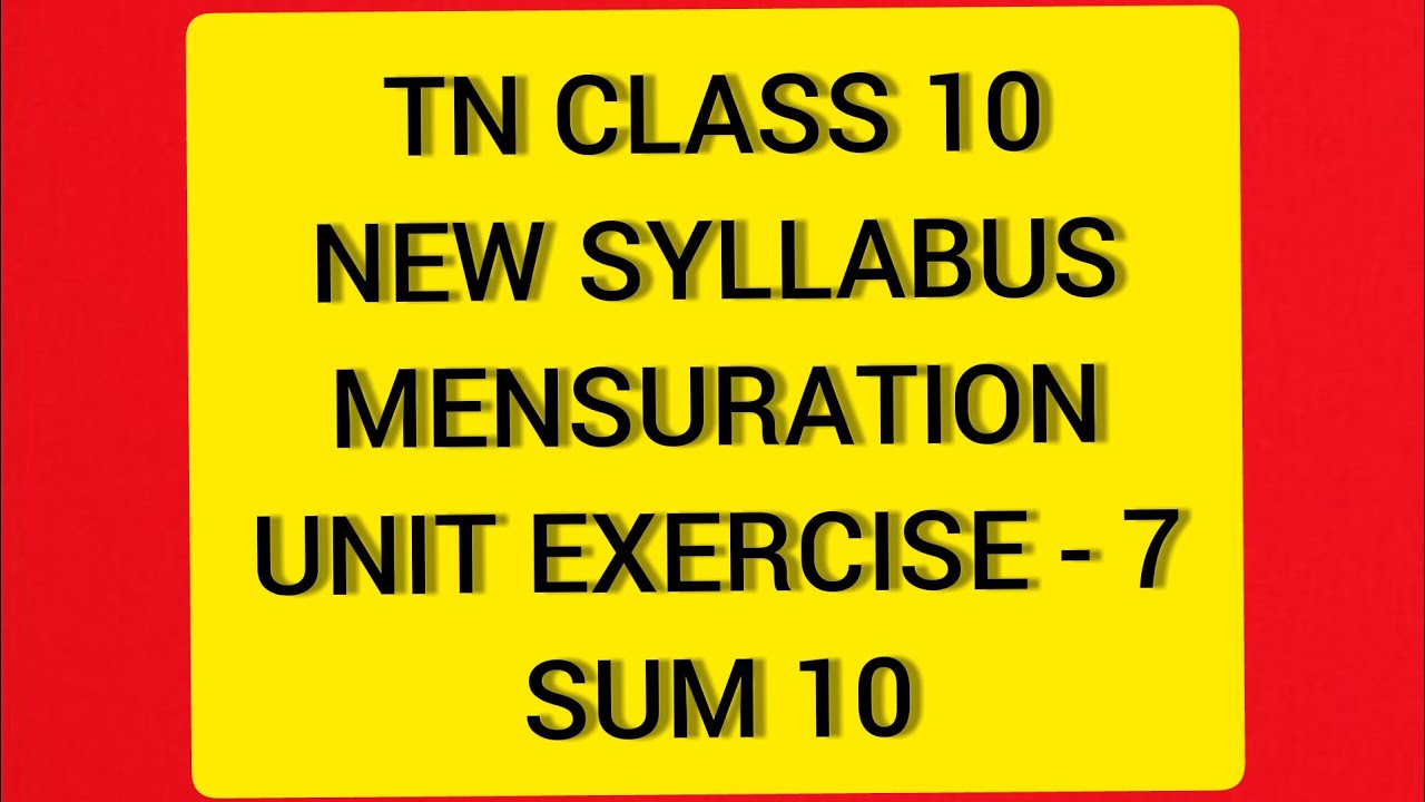 TN Samacheer 10 Maths New Syllabus Mensuration Unit Ex 7 Sum 10
