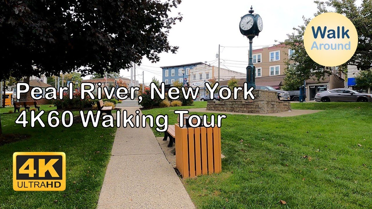 【4K60】 Walking - Pearl River, New York (A Town on the border of New York and New Jersey)