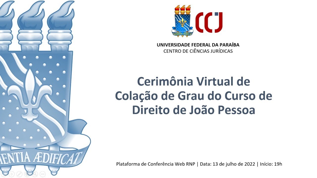Colação de Grau - UFPB Direito João Pessoa 2021.2