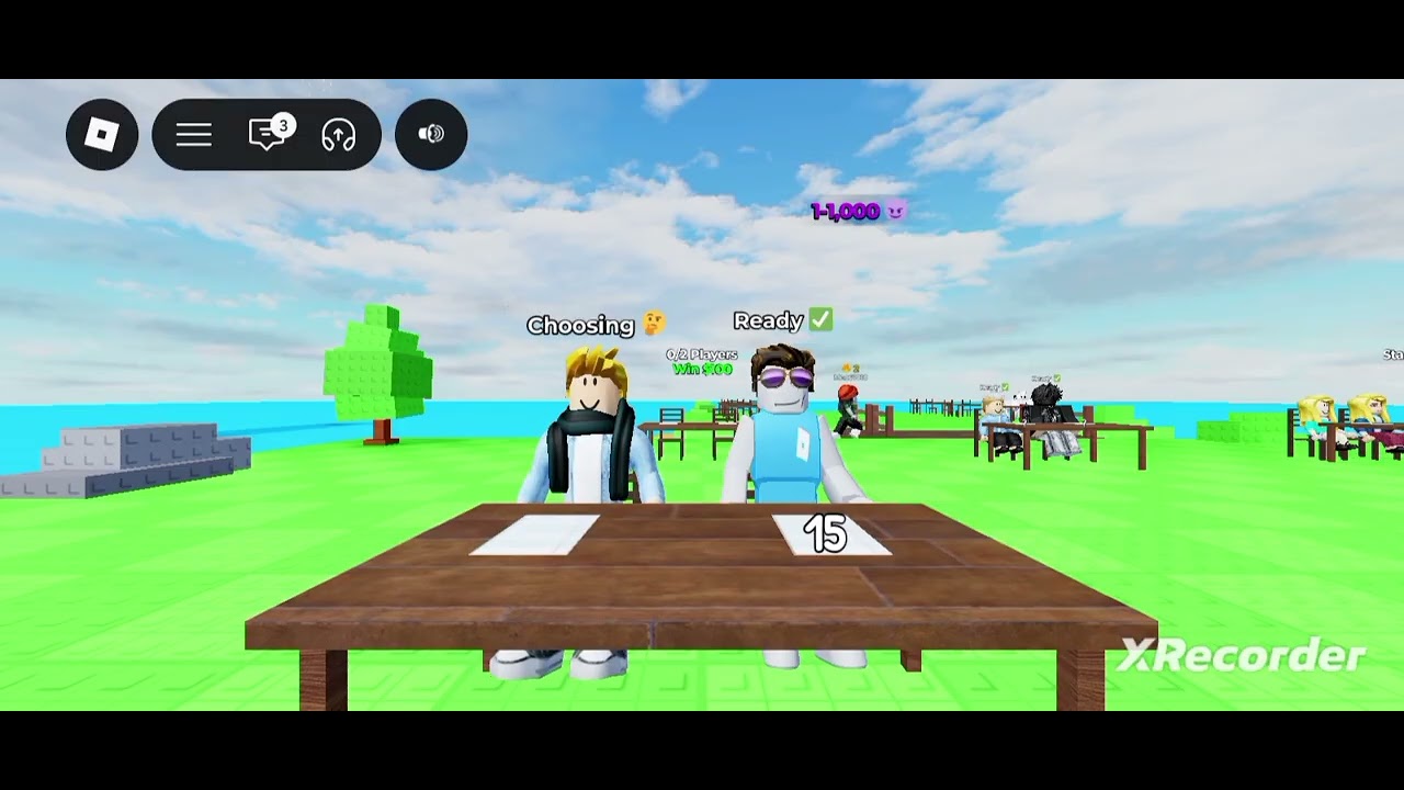 Vaandag speel ik raad het numer met mtube in roblox(ik was de litchje als achtergrond vergeten)