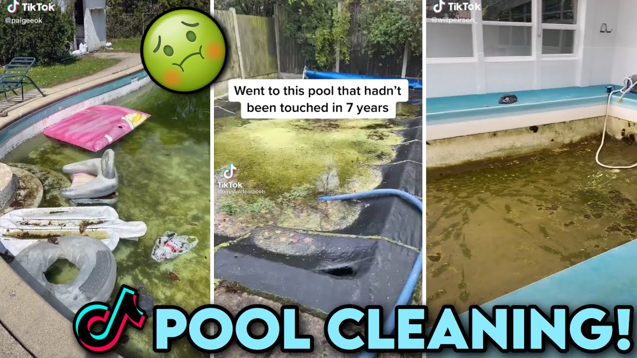 Satisfying Pool Cleaning (With Parts) | TikTok Compilation