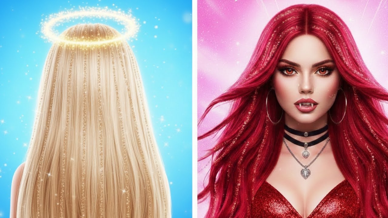 Pretty Girl to Vampire Queen! 😱 Funny DIY Makeup Hacks by 123 GO! Series 1