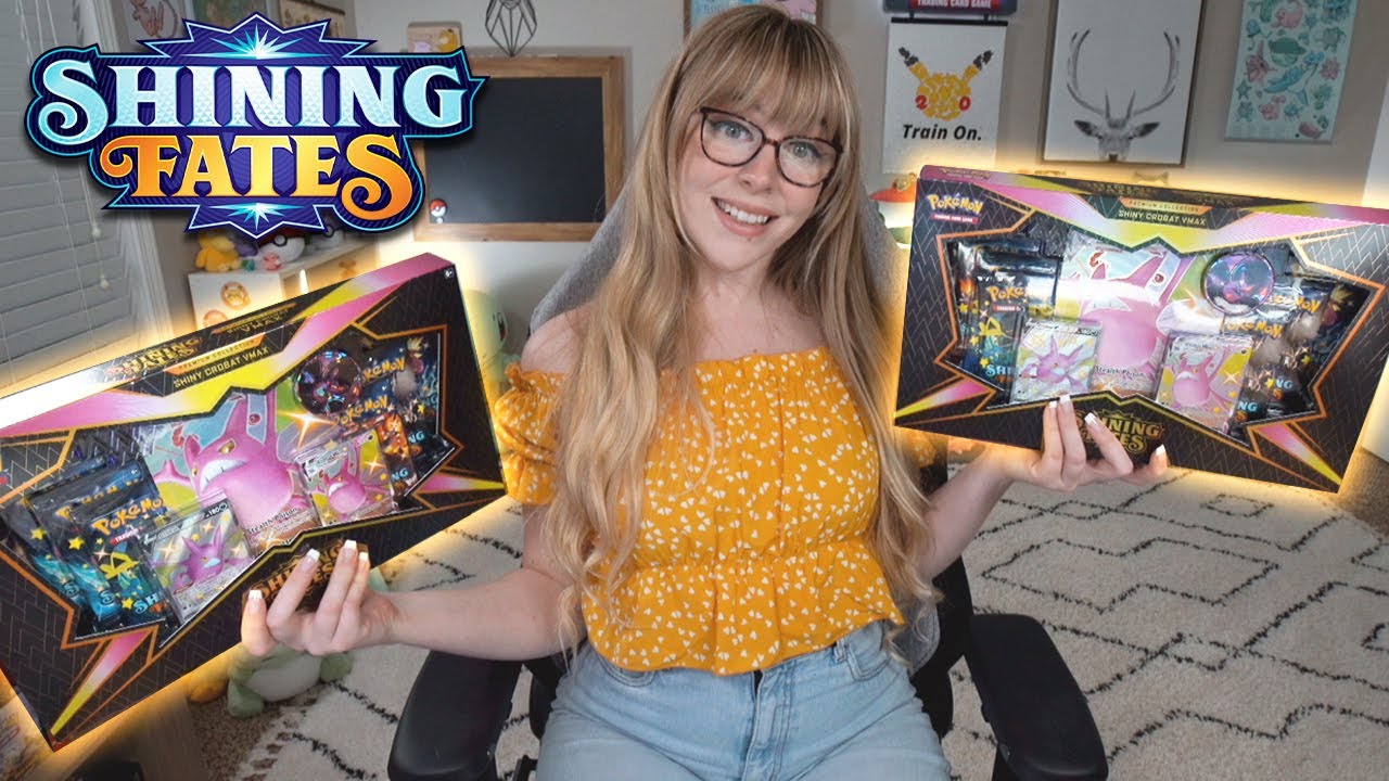 Opening 2 Shining Fates Crobat V Premium Collection Boxes!!