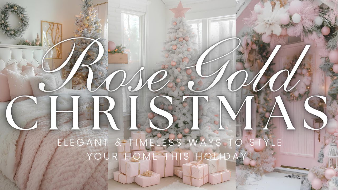 Rose Gold Vintage-Glam Christmas Decor: Elegant & Timeless Ways to Style Your Home This Holiday! 🌟🎄