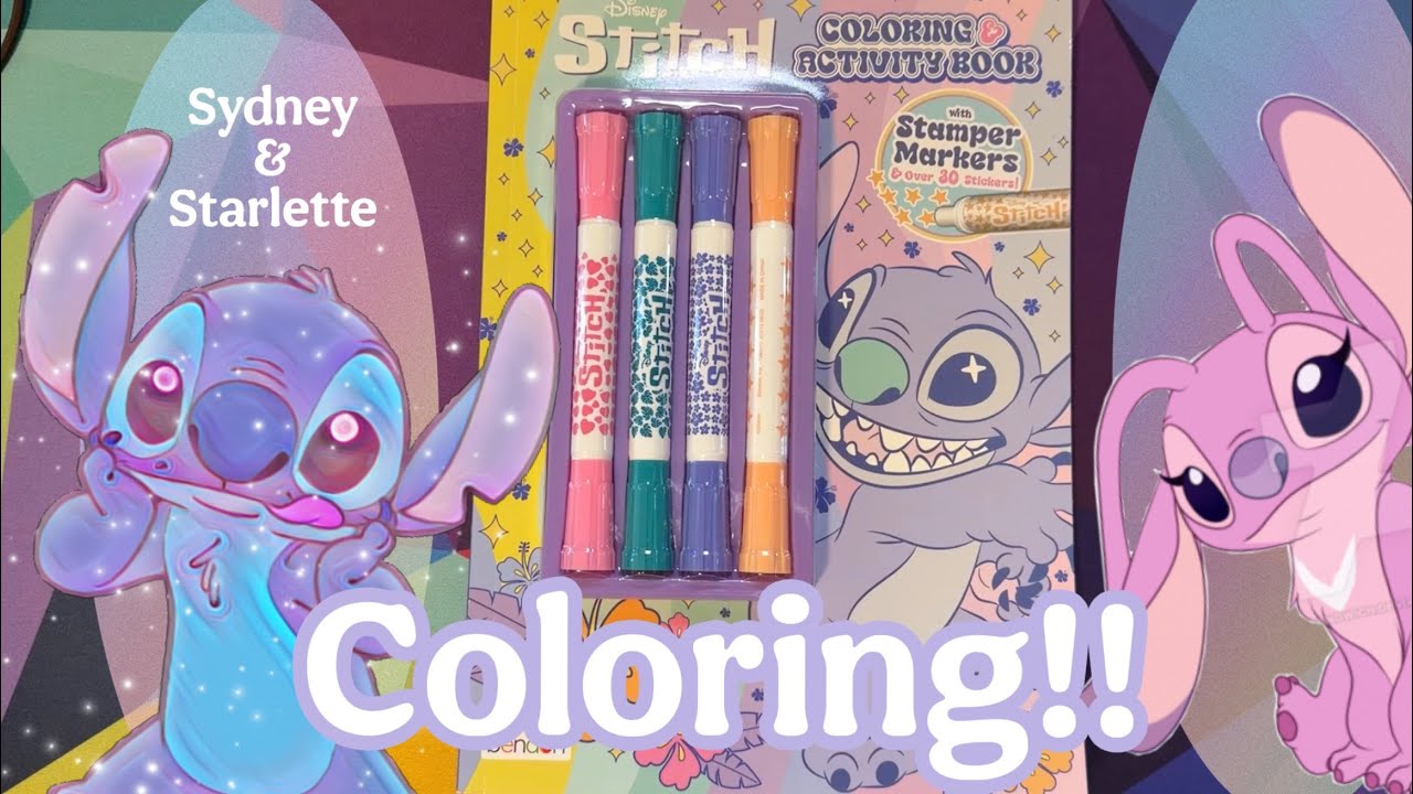 🌸 Disney STITCH Coloring & Activity Book Shenanigans 🤭