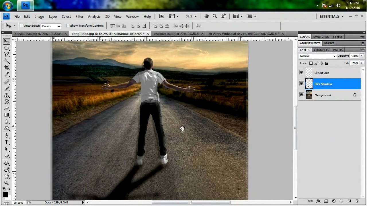 Force Explosion (Part 1/3) - Photoshop CS4 Intermediate+ Tutorial
